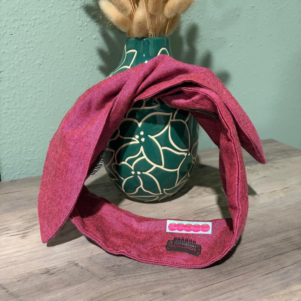 Pink Tomato Threads Magenta Pink Twisted Top Knot Headband with Interior Clips